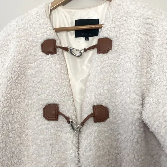 7 FOR ALL MANKIND Cozy Toggle Front Sherpa Teddy Jacket Size S - Picture 5 of 13